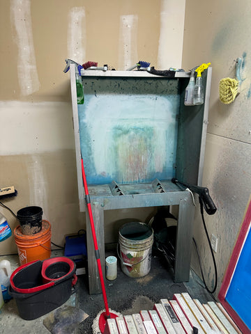 VASTEX WASHBOOTH WITH ACRYLIC (wash screen printing screens station)