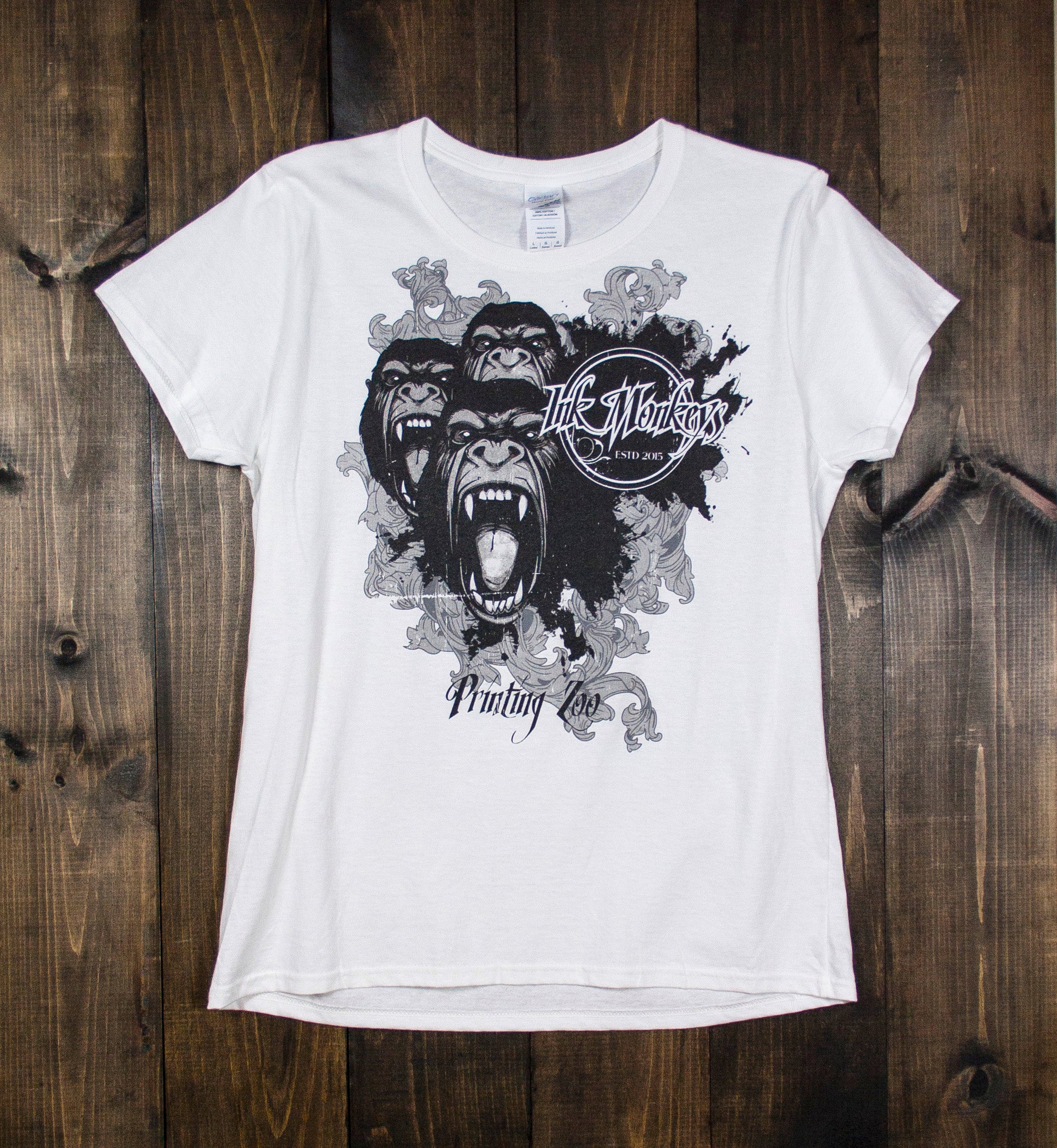 Ink Monkeys - Printing Zoo T-Shirt Ladies – Ink Monkeys Ltd