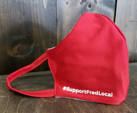 Red PPE Civilian Mask #SupportFredLocal